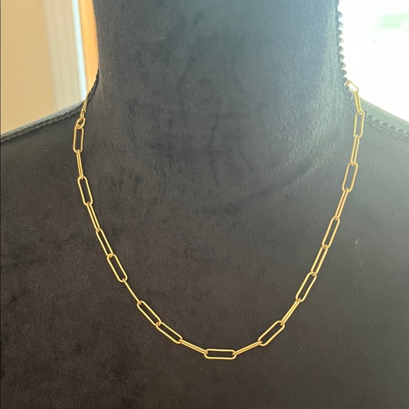 Madewell paper clip chain, gold tone, EUC - Picture 2 of 3